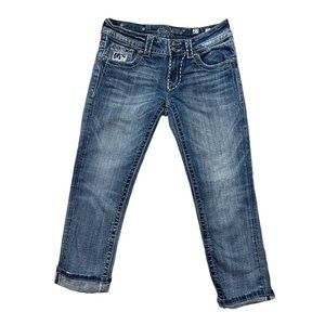Miss Me Women's Capri Cropped Jeans for Buckle Size 27